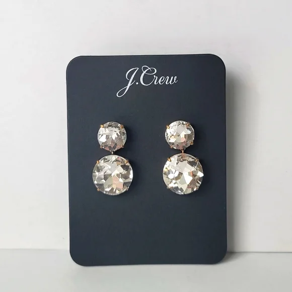 NWT J.Crew: Faceted-crystal Drop Earrings For Women - Picture 6 of 6